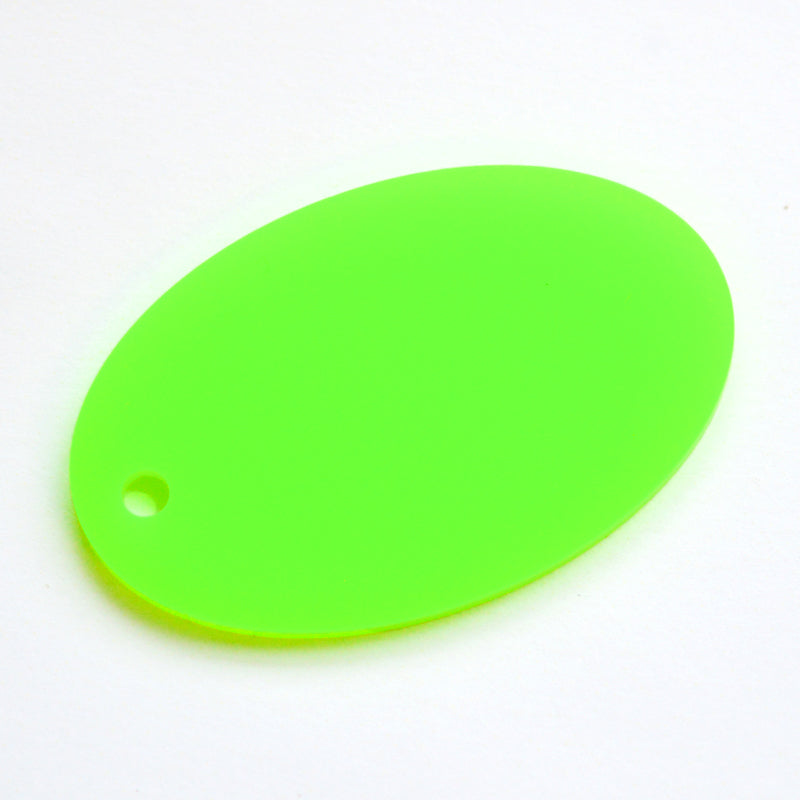 3MM ACRYLIC FLUORESCENT HIGHLIGHTS (FLUO/ NEON) SEMI-OPAQUE - GREEN *SECONDS* (0076)