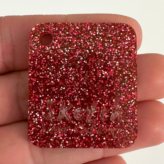 3mm Acrylic Glitter - Mixed Red & Silver