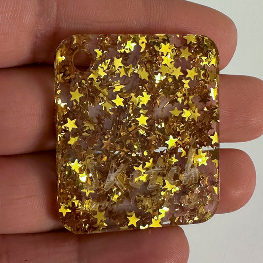 3mm Acrylic - Star Sequins Confetti - Gold