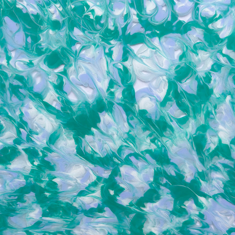 3mm Acrylic - Inky Marble - Mint, Lilac, White