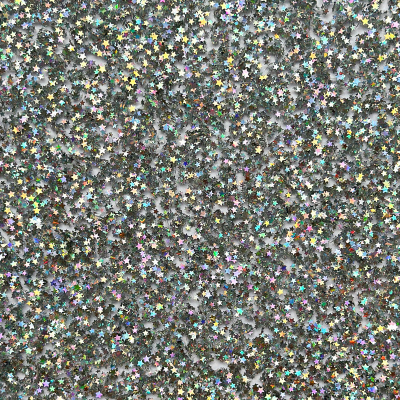 5mm Acrylic - Star Sequins Confetti - holographic silver