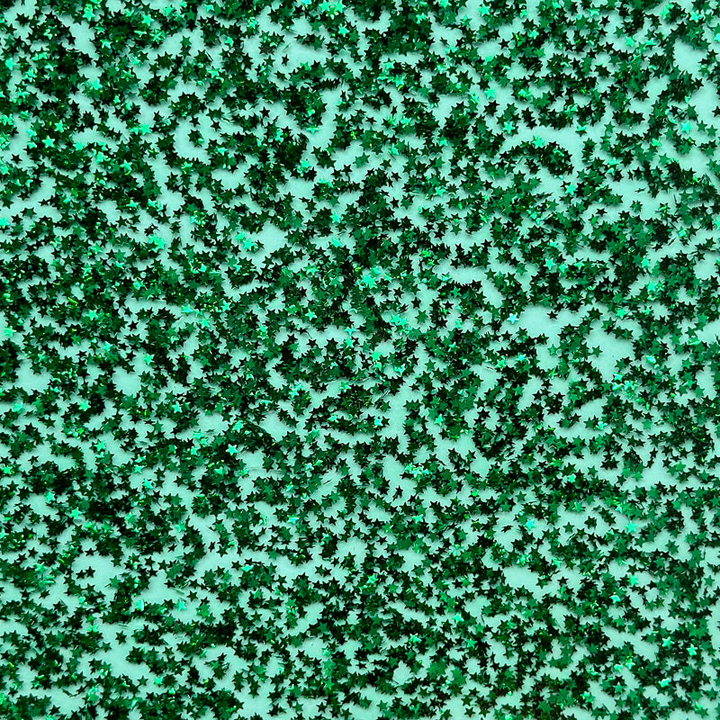 3mm Acrylic - Star Sequins Confetti - Emerald Green