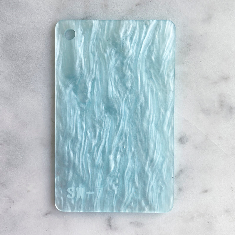 3mm Acrylic - Pearl Marble - Ice Blue (SW07)