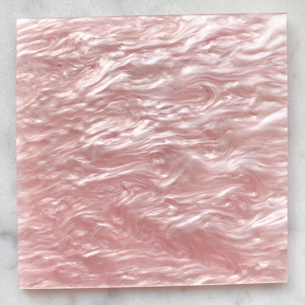 3mm Acrylic - Pearl Marble - Baby pink (SW02)