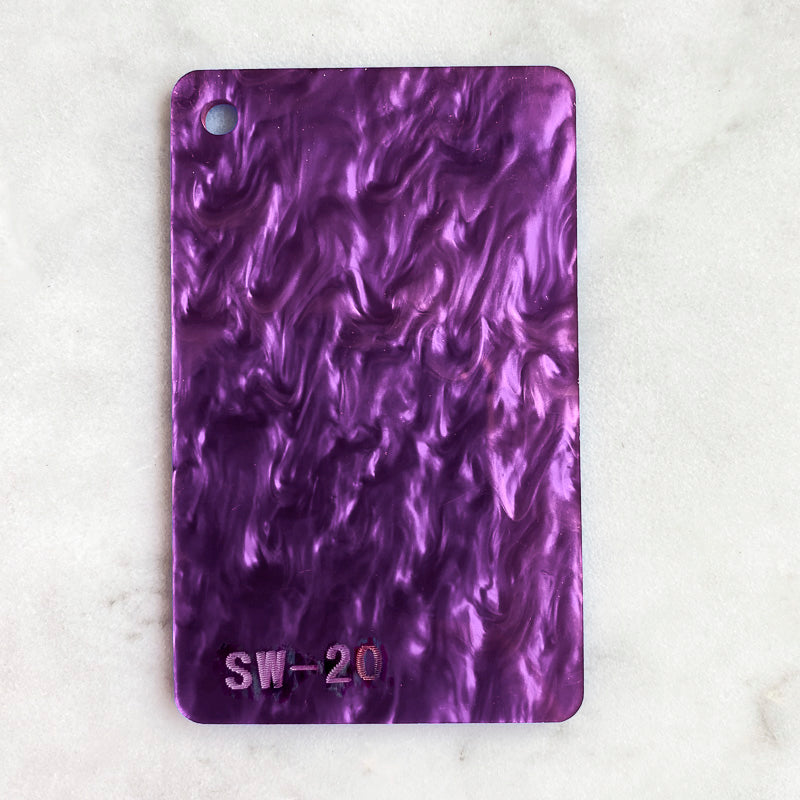 3mm Acrylic - Pearl Marble - Plum Purple (SW20)