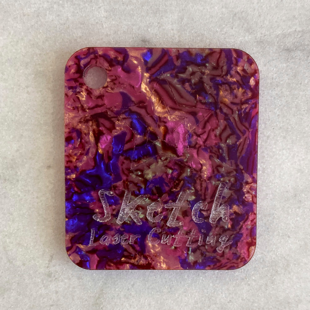 Celluloid Abalone Shell Acrylic 3mm - Cerise CAS08 *SECONDS*