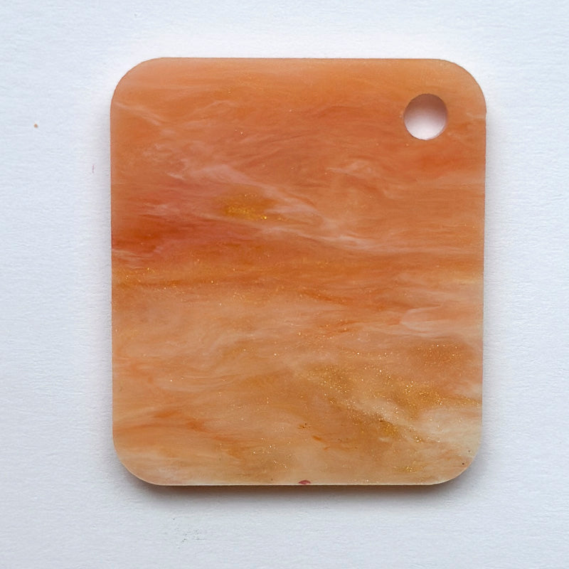 3mm Acrylic - Golden Shimmer Marble - Peach & Gold
