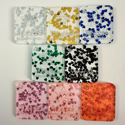 Material Sample Set - Heart Sequins Confetti (x8 Swatches)
