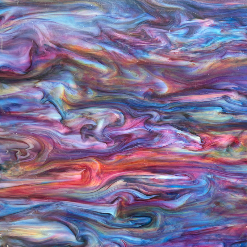 3mm Acrylic - Fantasia Marble - Purple, Pink & Blue *SECONDS*