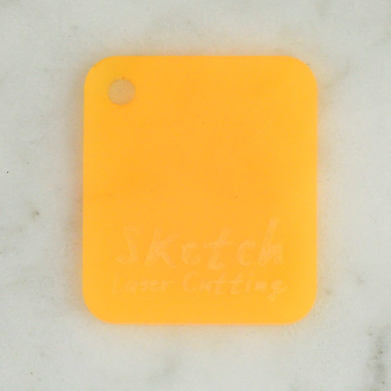 3mm Acrylic - Glow In The Dark Phosphorescent Acrylic - Orange