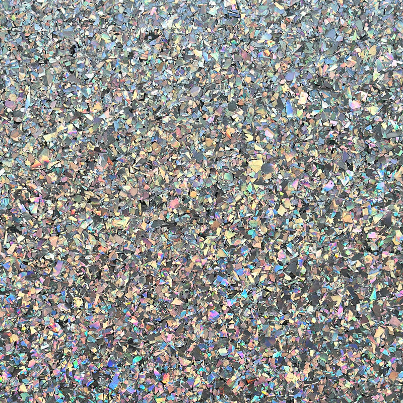 3mm Acrylic - Holographic Confetti Shards Glitter - Silver Icicle