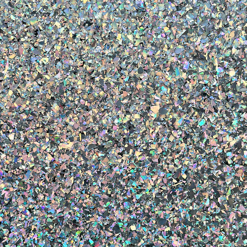 3mm Acrylic - Holographic Confetti Shards Glitter - Silver Icicle