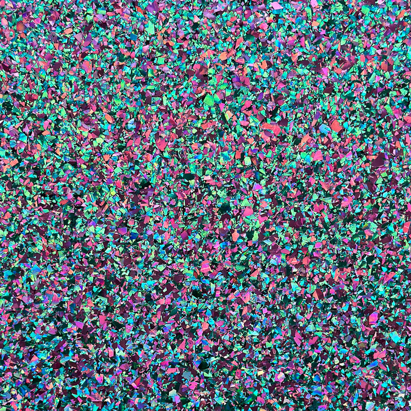 3mm Acrylic - Holographic Confetti Shards Glitter - Lilac & Turquoise Unicorn