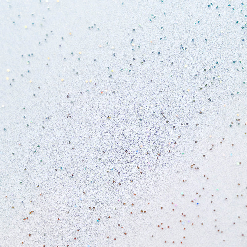 3mm Acrylic - Gossamer Stars Sequin Confetti Glitter - Holographic Iridescent Silver
