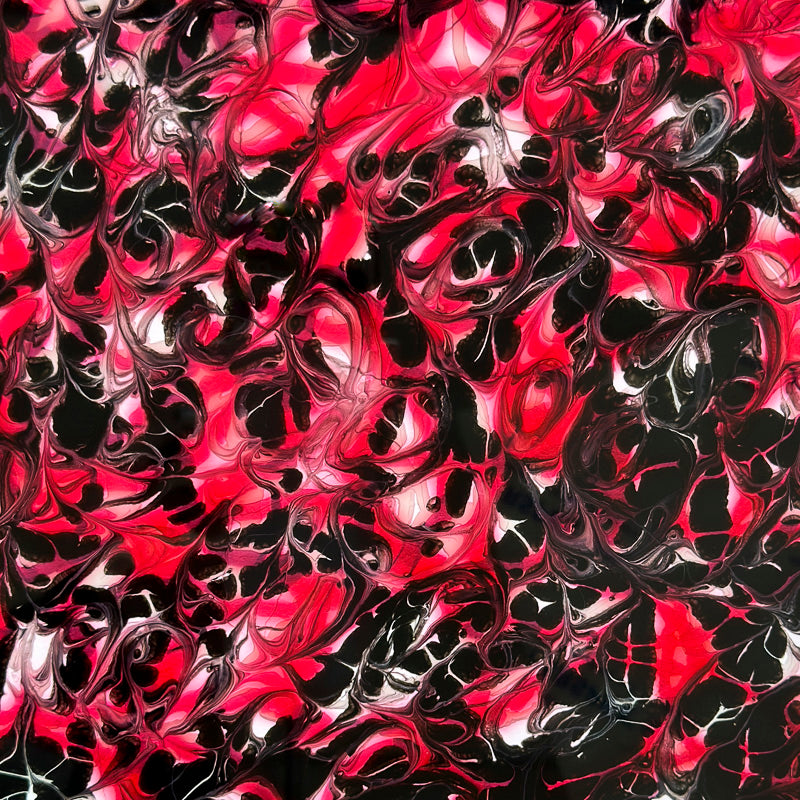 3mm Acrylic - Inky Marble - Black, Pink, White