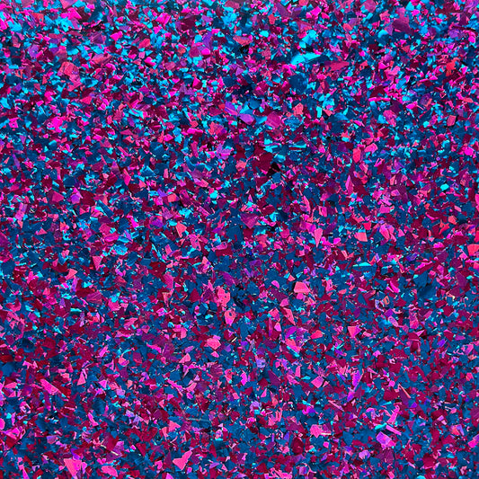 3mm Acrylic - Festival Confetti Glitter - Purple Rainbow