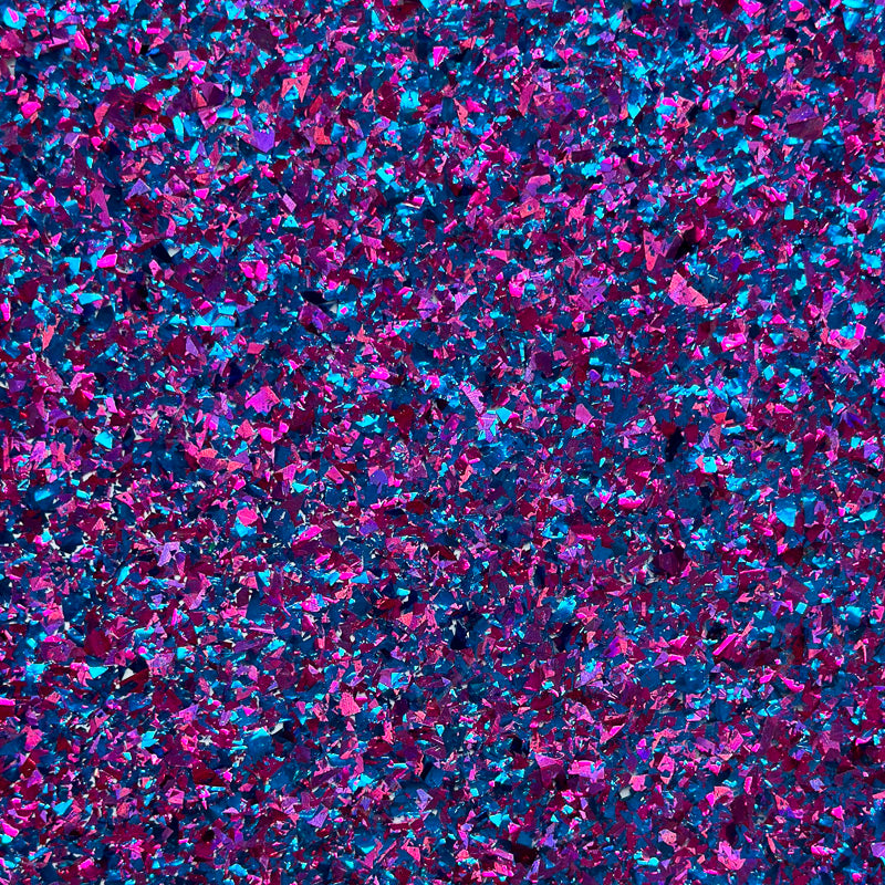 3mm Acrylic - Festival Confetti Glitter - Purple Rainbow