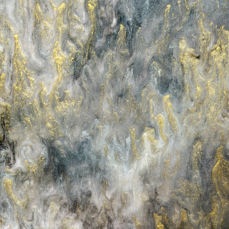 3mm Acrylic - Golden Shimmer Marble - Grey, White & Gold