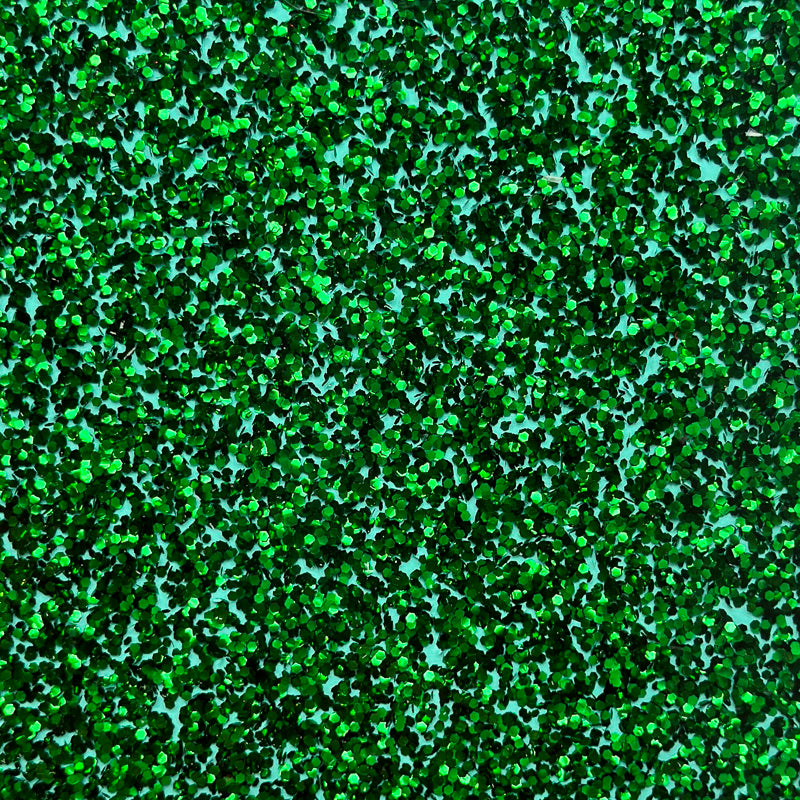 3mm Acrylic - Chunky Hex Fleck Glitter - Emerald Green