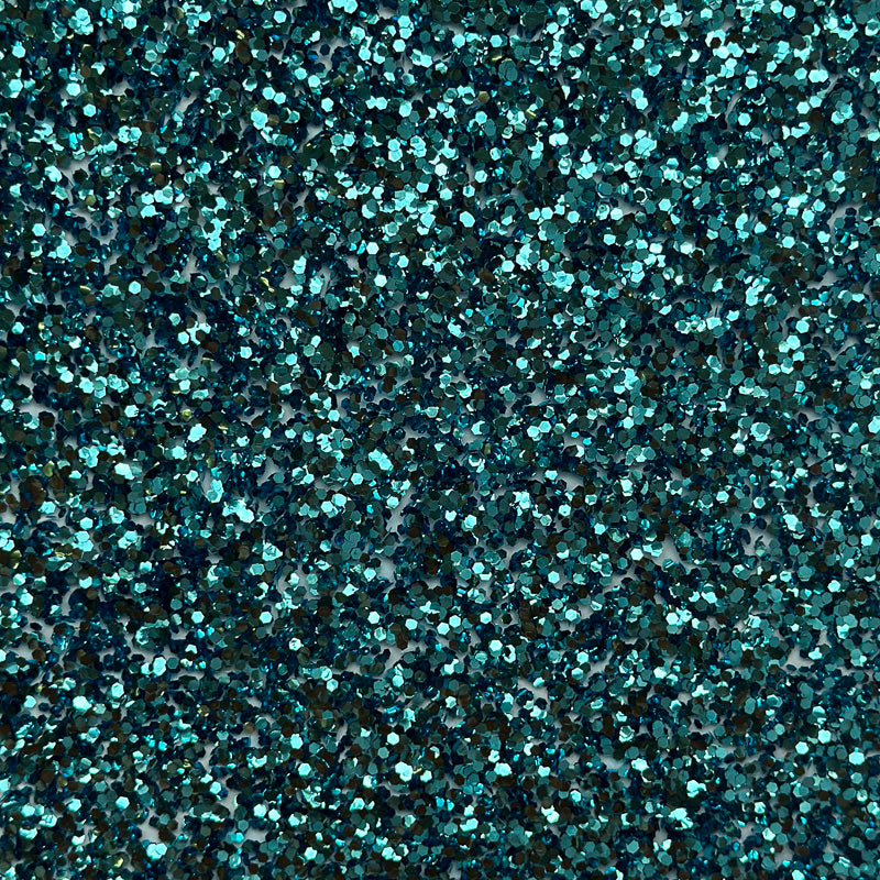 3mm Acrylic - Chunky Hex Fleck Glitter - Cerulean Blue
