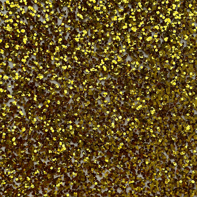 3mm Acrylic - Chunky Hex Fleck Glitter - Gold