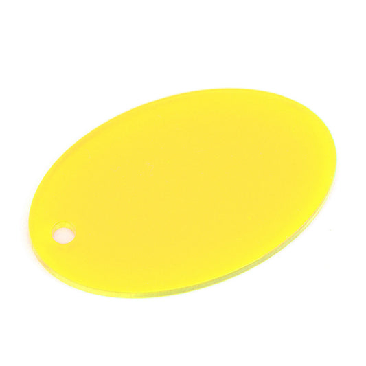 5MM ACRYLIC FLUORESCENT (FLUO/ NEON) TRANSPARENT - YELLOW *SECONDS* (0066)