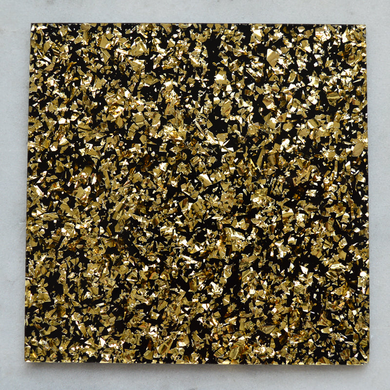 3mm Acrylic - Disco Chunky Shards Glitter - Gold