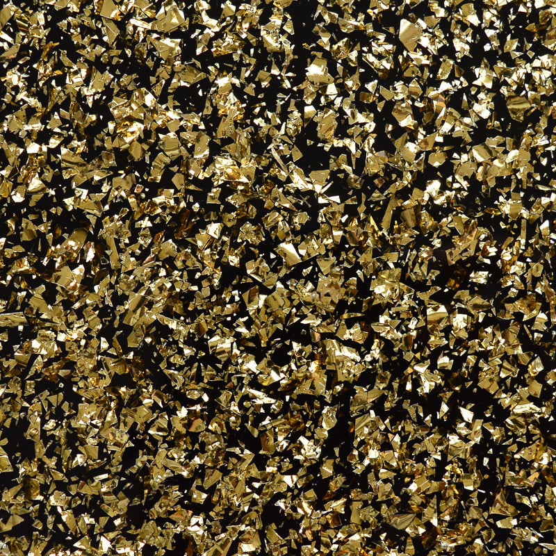 Acrílico de 3 mm - Disco Chunky Shards Glitter - Oro