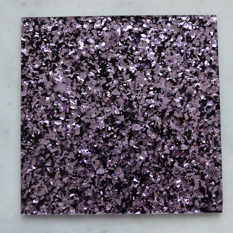 Acrylique 3 mm - Disco Chunky Shards Glitter - Violet Steely Grey 