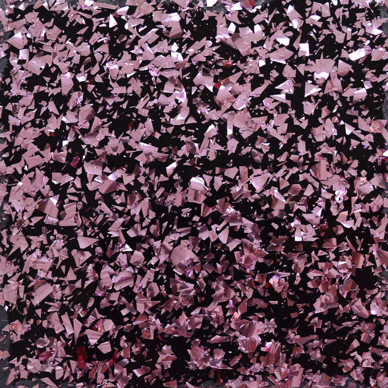 Acrílico de 3 mm - Disco Chunky Shards Glitter - Rosa bebé 