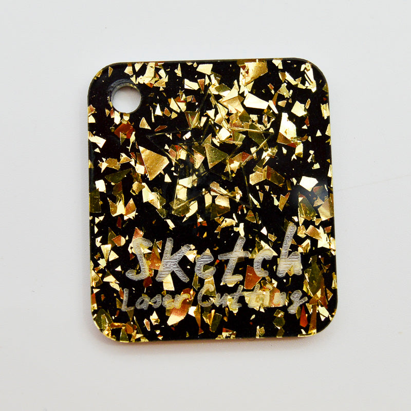 3mm Acrylic - Disco Chunky Shards Glitter - Gold