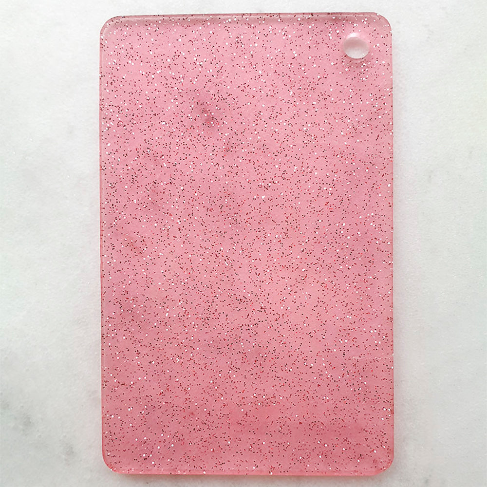 3mm Acrylic - Clear Colour Glitter - Pink – Sketch Laser Cutting