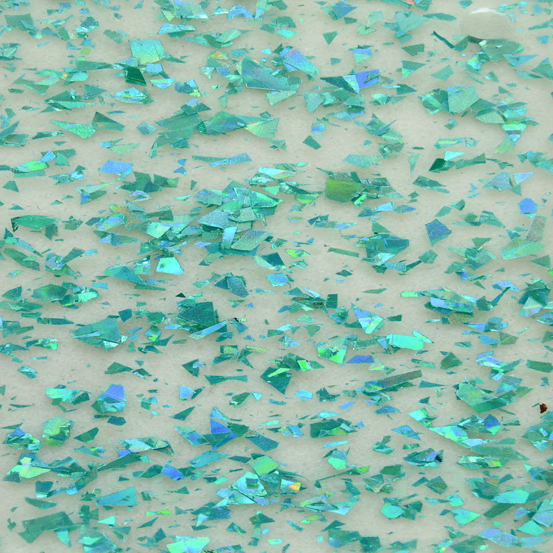 Acrílico de 3 mm - Brillo de fragmentos gruesos de discoteca transparente - Turquesa