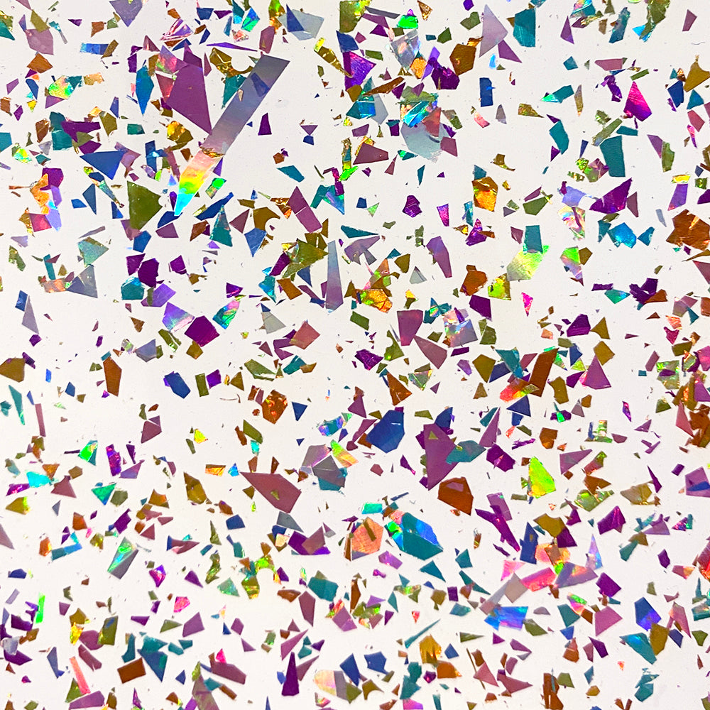 Shards Ranbow 3mm Acrylic - Clear Disco Chunky Shards Glitter - Mixed Rainbow