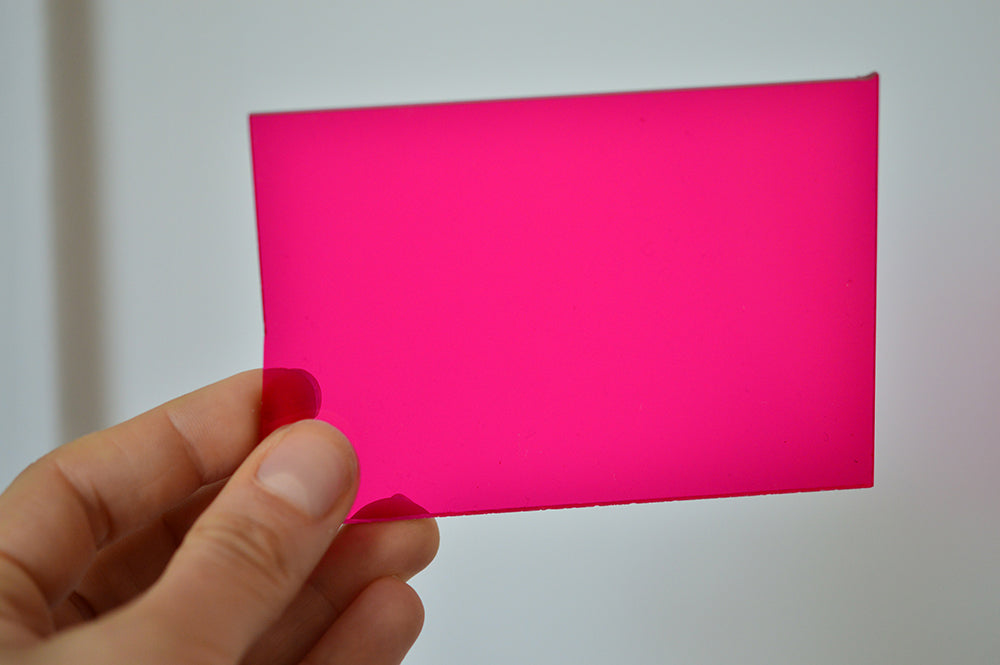 5MM ACRYLIC FLUORESCENT (FLUO/ NEON) TRANSPARENT - PINK