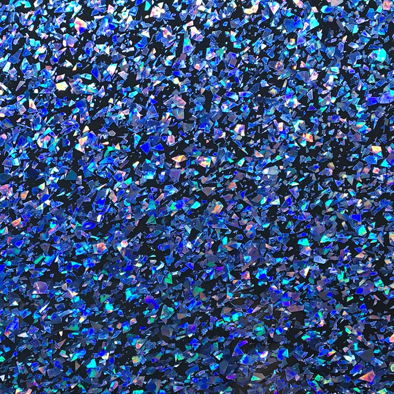 Acrylique 3 mm - Disco Chunky Shards Glitter - Bleu 