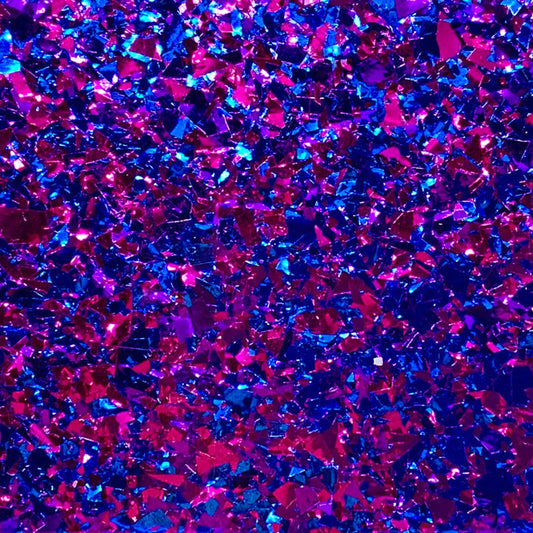Acrylique 4 mm - Festival Confetti Glitter - Arc-en-ciel violet 