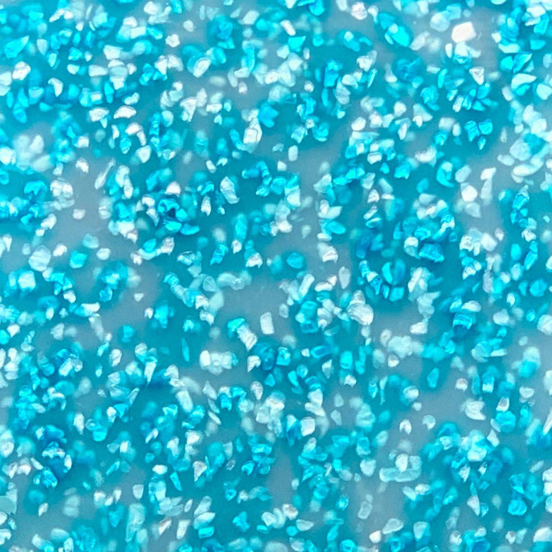 Acrylique 3mm - Candy Crystals Ice Cream - Bleu cyan/ turquoise/ argent
