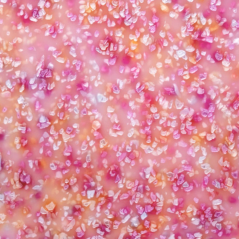 Acrílico de 3 mm - Helado de cristales de caramelo - Amarillo/ Rosa/ Naranja 