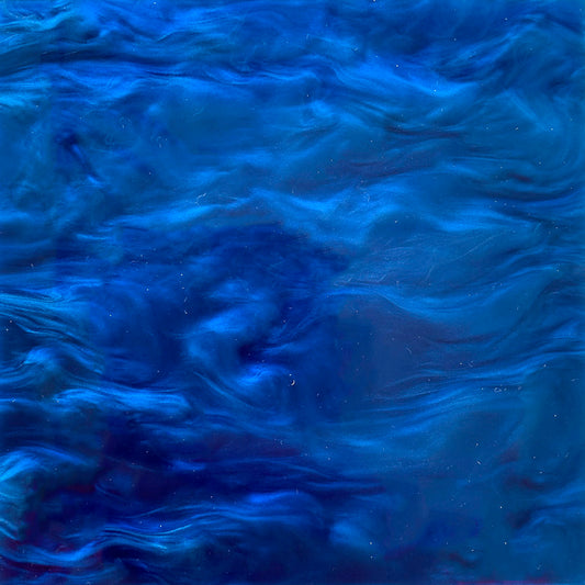 Acrylique 3 mm - Marbre nacré - Bleu denim (SW13)