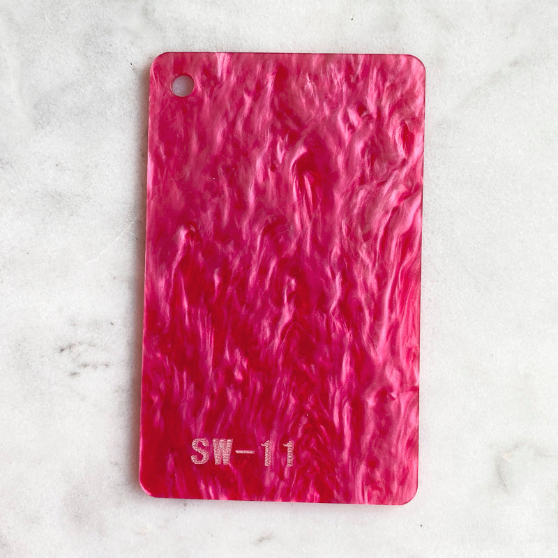3mm Acrylic - Pearl Marble - Bubblegum Pink (SW11)