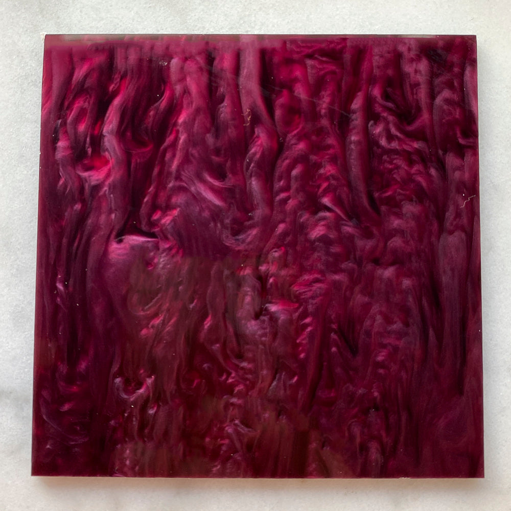 3mm Acrylic Pearl Marble Wine (SW14) *SECONDS* (0166) Sketch