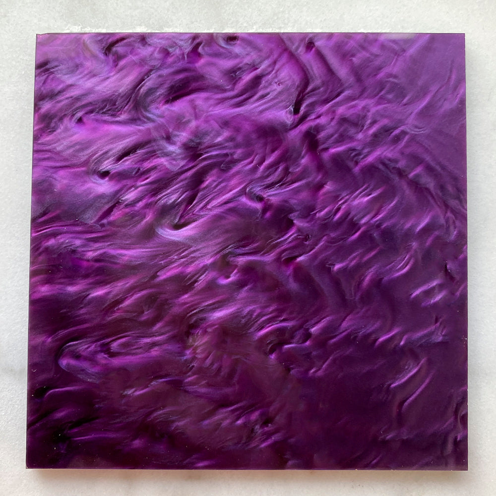 Acrylique 3 mm - Marbre nacré - Violet prune (SW20)