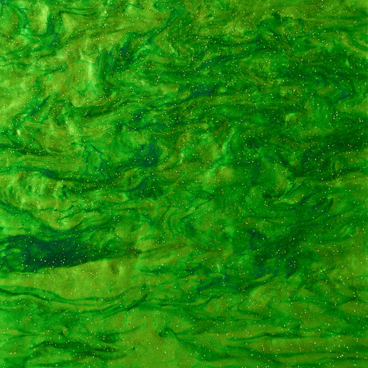 Acrílico de 3 mm - Mármol brillante remolino brillante - Verde hierba