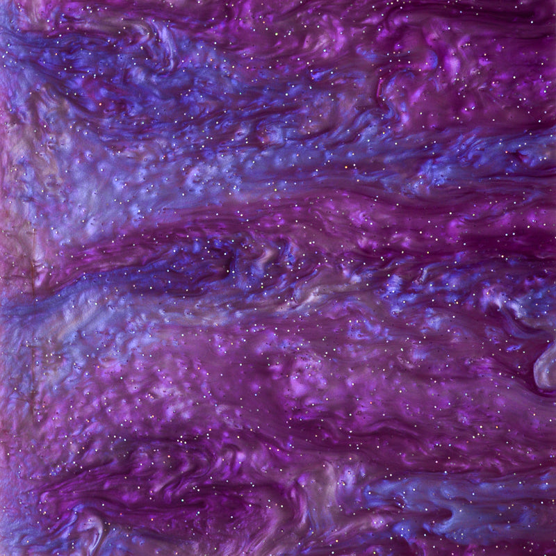 3mm Acrylic - Shimmer Swirl Glittery Marble - Lavender Purple