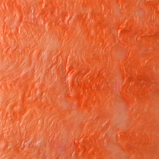 Acrylique 3 mm - Marbre pailleté Shimmer Swirl - Orange