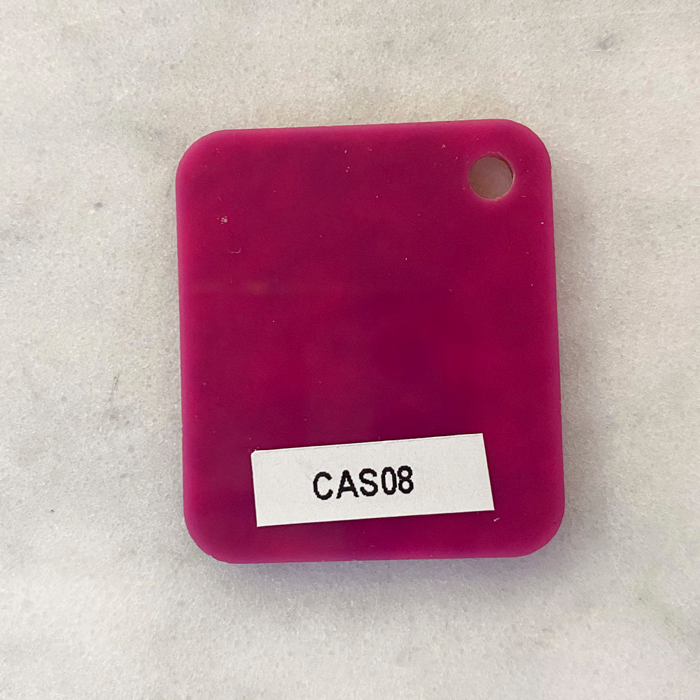 Celluloïd Coquille d'Ormeau Acrylique 3mm - Cerise CAS08