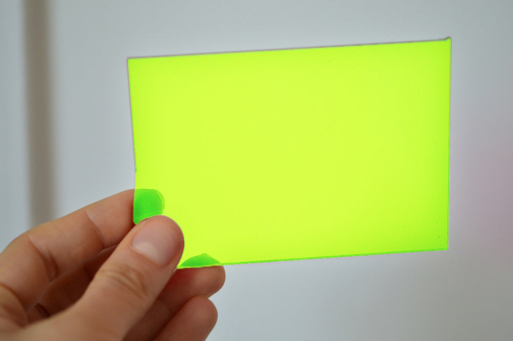 3MM ACRYLIC FLUORESCENT (FLUO/ NEON) TRANSPARENT - ELECTRIC LIME GREEN