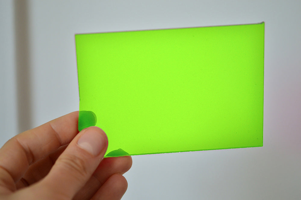 5MM ACRYLIC FLUORESCENT (FLUO/ NEON) TRANSPARENT - BRIGHT GREEN (NEW)