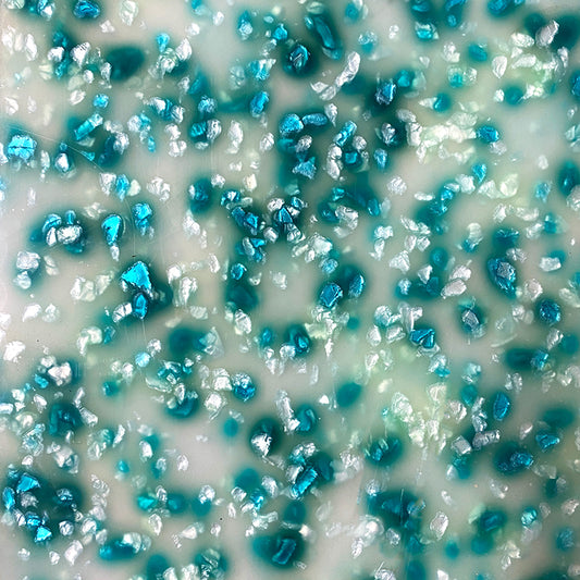 Acrílico de 3 mm - Helado de cristales de caramelo - Verde, verde azulado, plateado